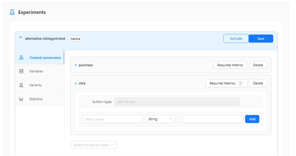 Required metrics